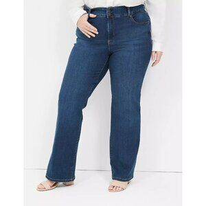 Lane Bryant Bootcut Jeans Womens Size 16 Tighter Tummy Technology High Rise Blue